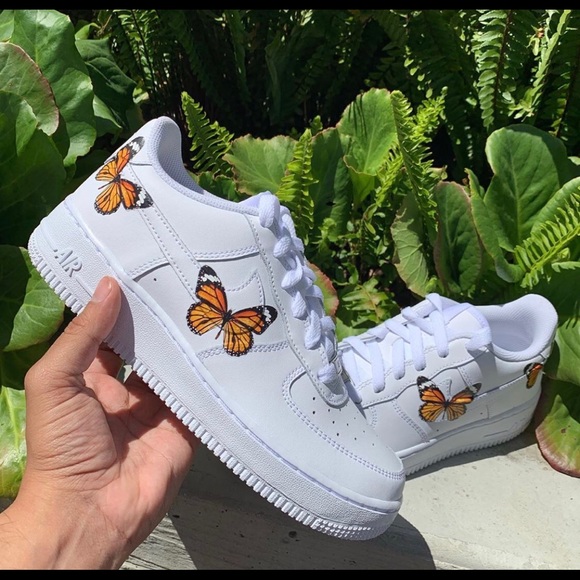 women's shoes with butterflies